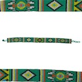 Kasuku Beaded Leather Sarong Clasp White and Silver